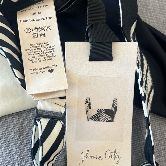 Johanna Ortiz Black and Cream Swimwear - Picture 3 of 6